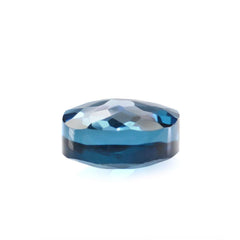 LONDON BLUE TOPAZ IRREGULAR CUT BRIOLETTE CUSHION 8.50MM 4.20 Cts.