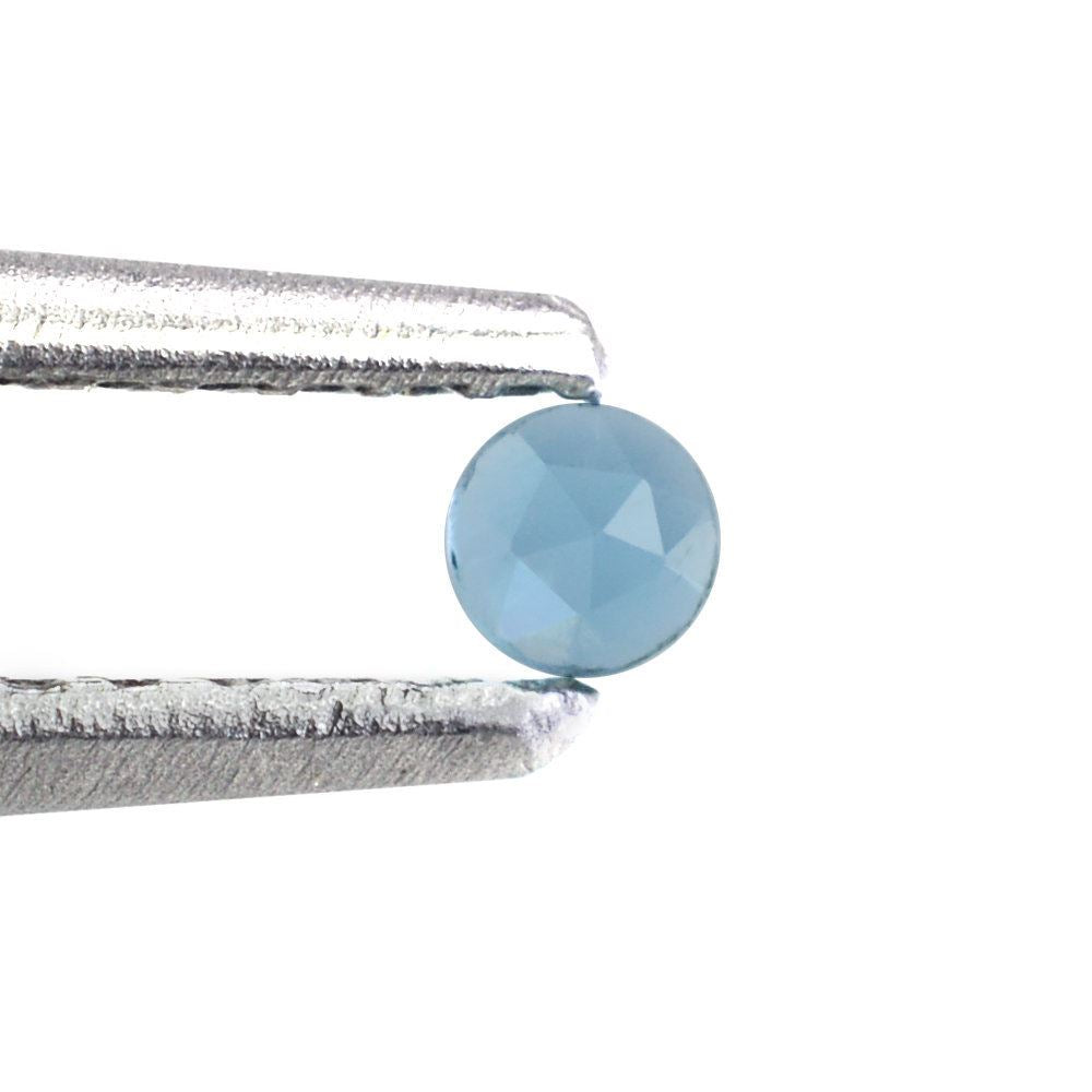 LONDON BLUE TOPAZ ROSE CUT ROUND CAB 2MM 0.05 Cts.