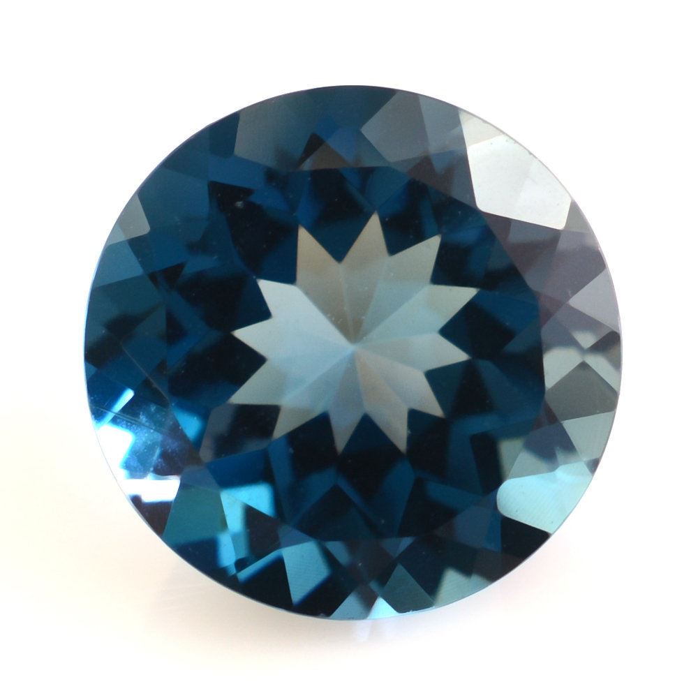 LONDON BLUE TOPAZ CUT ROUND 9MM 3.06 Cts.