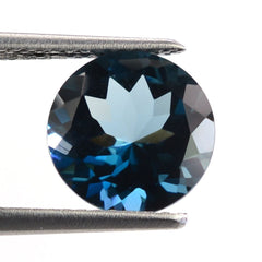LONDON BLUE TOPAZ CUT ROUND 9MM 3.06 Cts.
