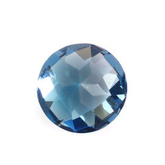 LONDON BLUE TOPAZ CHECKER CUT ROUND 6.50MM 1.13 Cts.