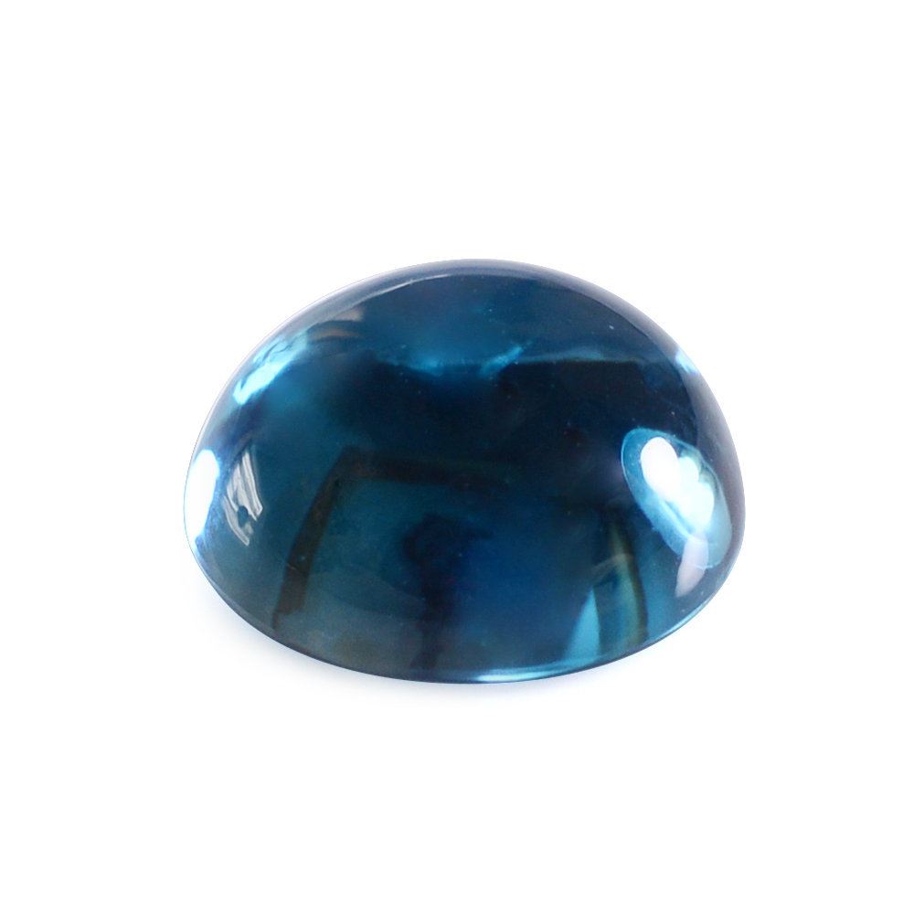 LONDON BLUE TOPAZ ROUND CAB 10MM (BLUE/CLEAN) 5.00 Cts.