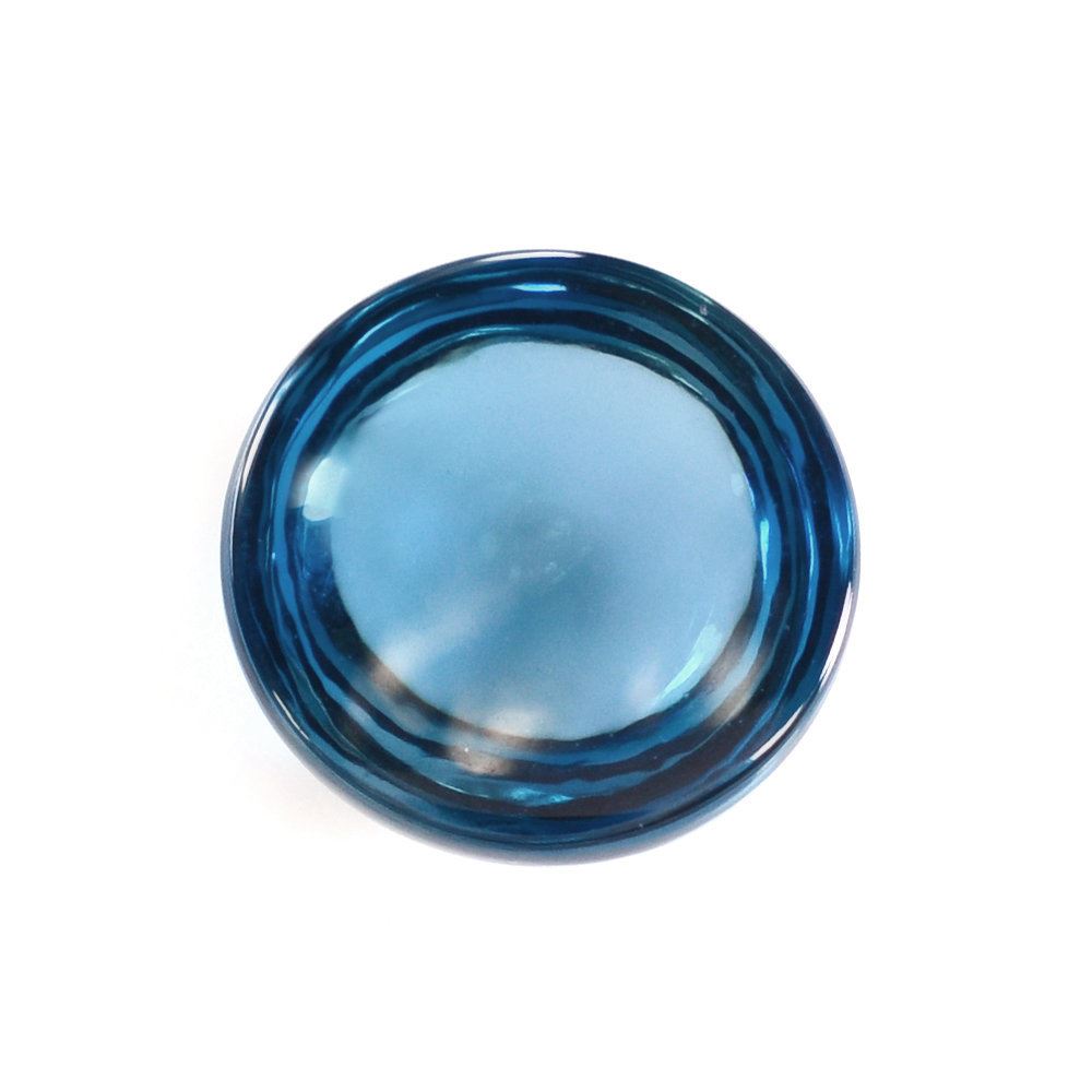 LONDON BLUE TOPAZ ROUND CAB 10MM (BLUE/CLEAN) 5.00 Cts.