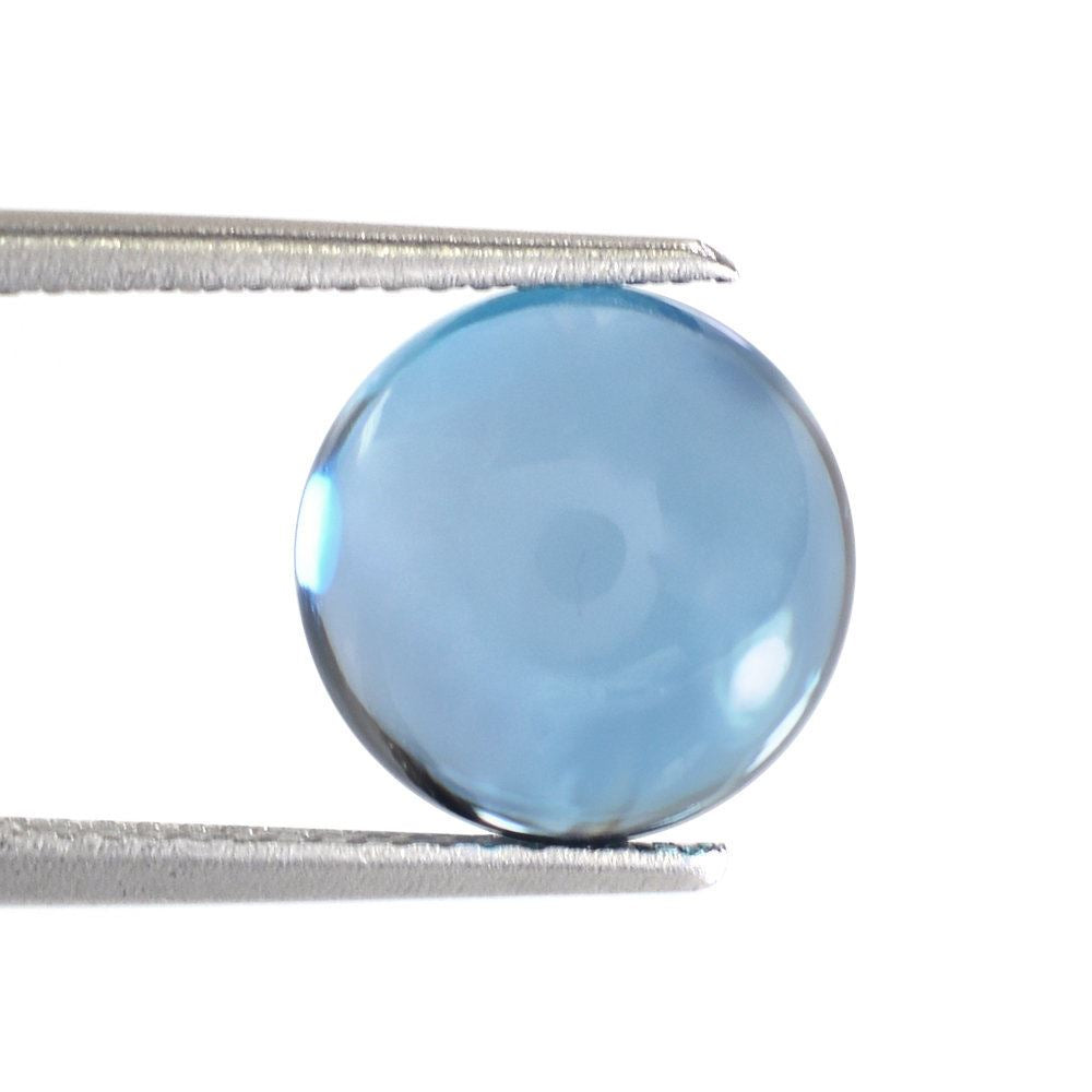 LONDON BLUE TOPAZ ROUND CAB 10MM (BLUE/CLEAN) 5.00 Cts.