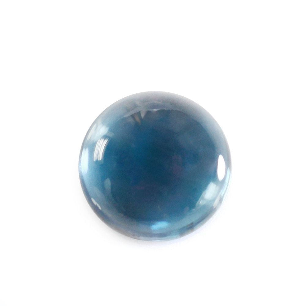 LONDON BLUE TOPAZ ROUND CAB 7MM 1.72 Cts.