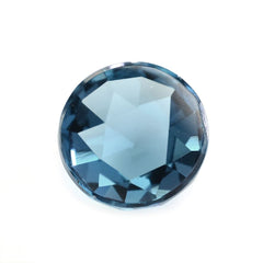 LONDON BLUE TOPAZ ROSE CUT ROUND CAB 10MM 4.80 Cts.