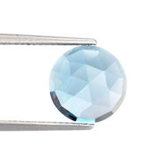 LONDON BLUE TOPAZ ROSE CUT ROUND CAB 10MM 4.80 Cts.