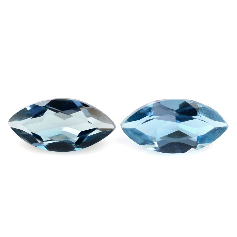 LONDON BLUE TOPAZ CUT MARQUISE 7X3.50MM 0.45 Cts.