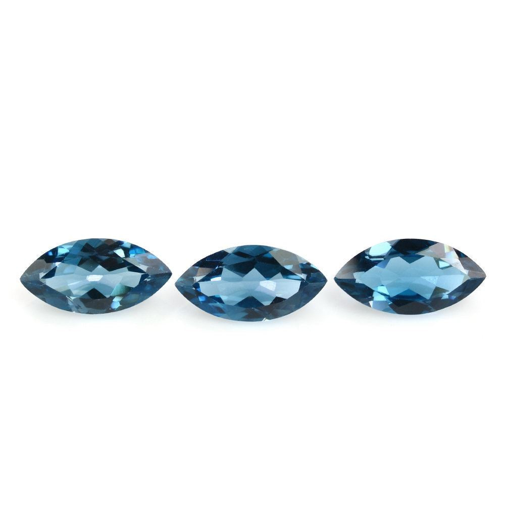 LONDON BLUE TOPAZ CUT MARQUISE 10X5MM 1.13 Cts.