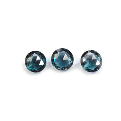 LONDON BLUE TOPAZ ROSE CUT BRIOLETTE ROUND 5.00MM 0.67 Cts.