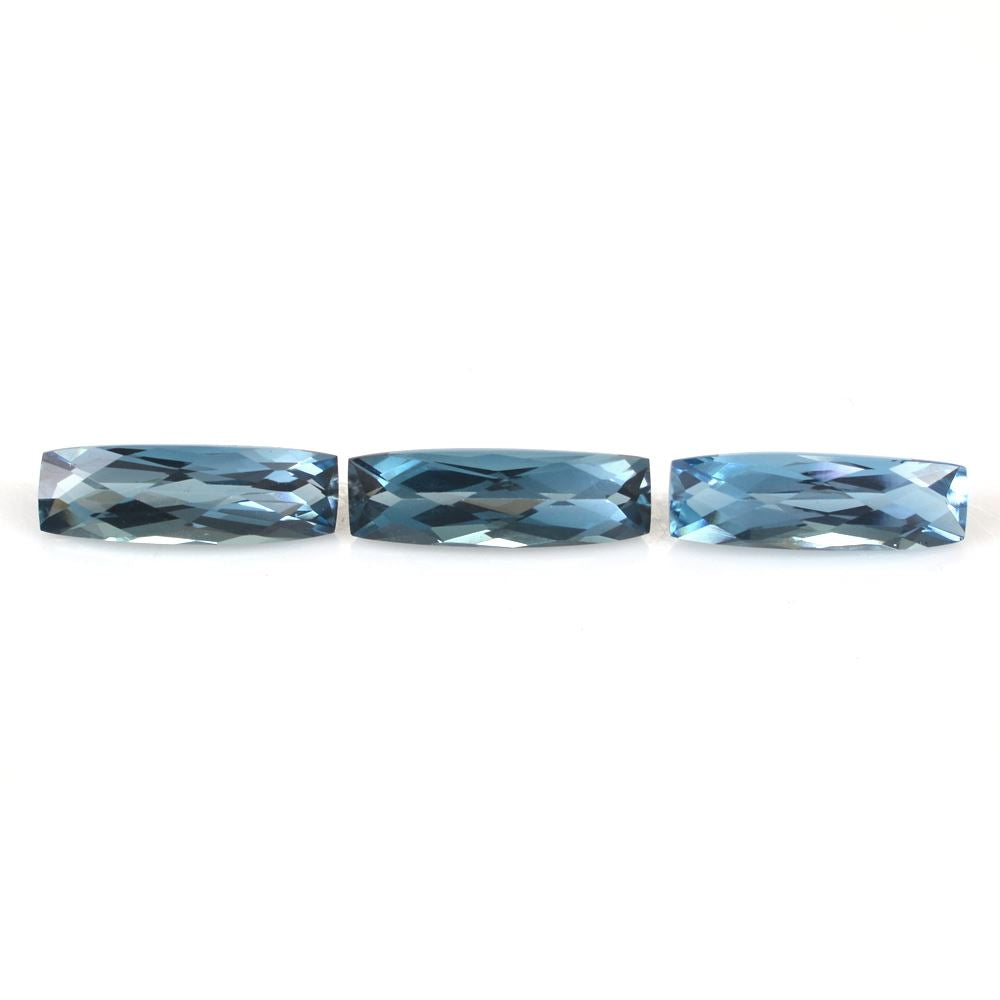 LONDON BLUE TOPAZ CHECKER CUT CUSHION 11X3.50MM 1.20 Cts.