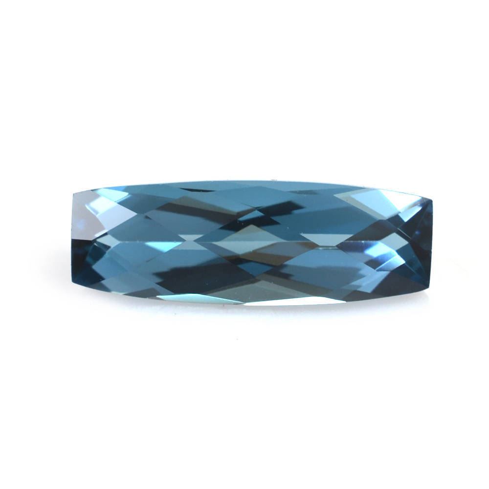 LONDON BLUE TOPAZ CHECKER CUT CUSHION 12.30X4.20MM 1.71 Cts.