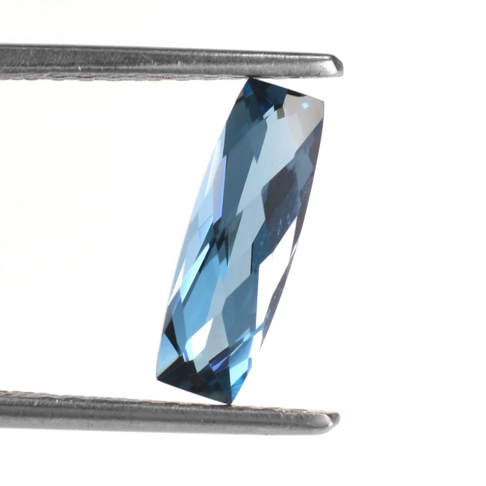 LONDON BLUE TOPAZ CHECKER CUT CUSHION 12.30X4.20MM 1.71 Cts.