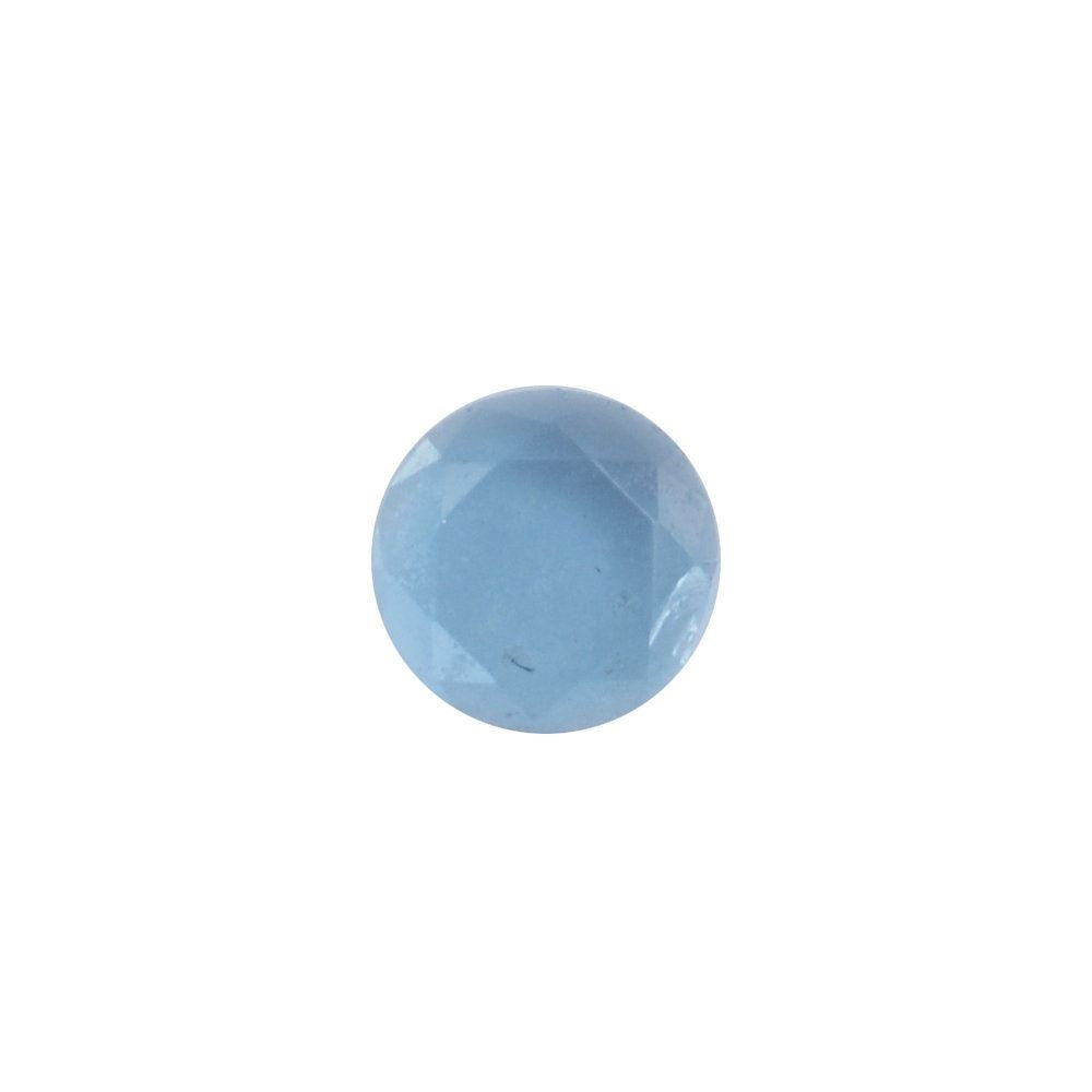 LONDON BLUE TOPAZ TABLE CUT ROUND CAB (LITE) 3MM 0.08 Cts.