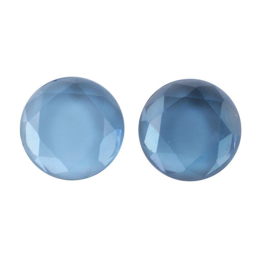LONDON BLUE TOPAZ TABLE CUT ROUND CAB (LITE) 6.30MM 0.73 Cts.