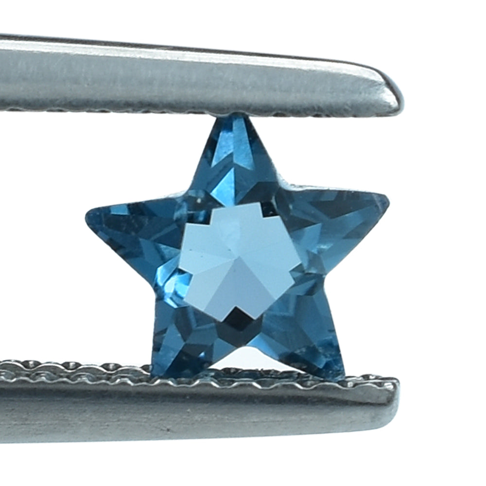 LONDON BLUE TOPAZ CUT STAR 6MM (THICKNESS:-3.90-4.30MM) 0.78 Cts.