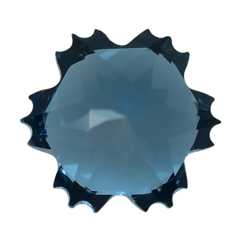 LONDON BLUE TOPAZ CUT SNOWFLAKE SHAPE 6MM (THICKNESS:-4.50MM) 1.16 Cts.