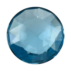 LONDON BLUE TOPAZ ROSE CUT BRIOLETTE ROUND 12MM 5.19 Cts.