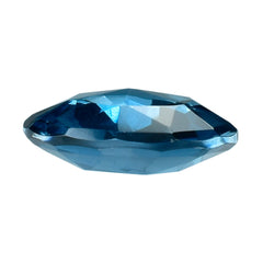 LONDON BLUE TOPAZ ROSE CUT BRIOLETTE ROUND 12MM 5.19 Cts.