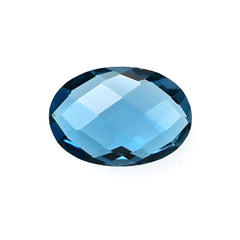LONDON BLUE TOPAZ CHECKER BRIOLETTE OVAL (NORMAL/CLEAN) 10.00X7.00 MM 2.25 Cts.