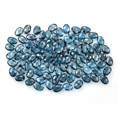LONDON BLUE TOPAZ CHECKER BRIOLETTE OVAL (NORMAL/CLEAN) 10.00X7.00 MM 2.25 Cts.