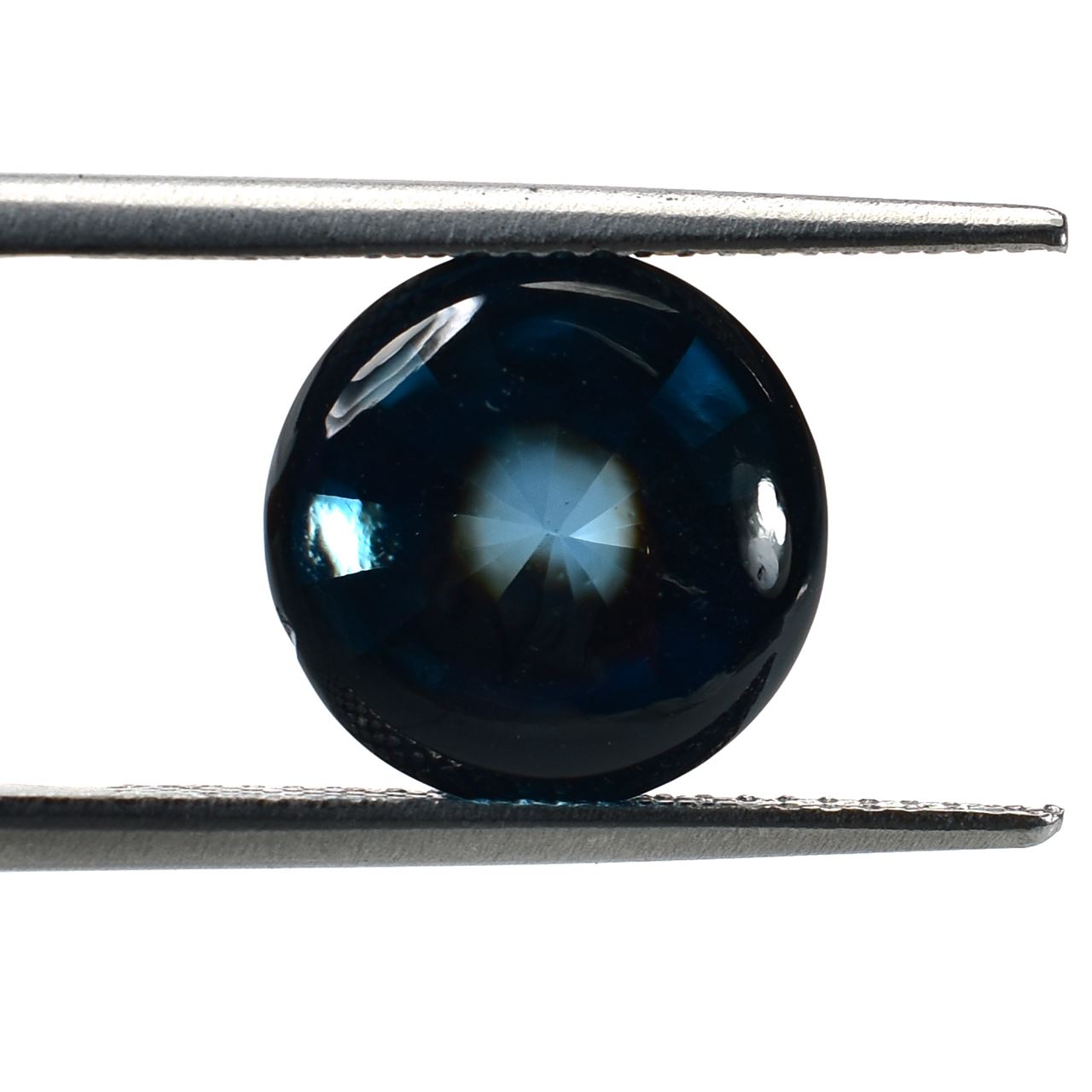 LONDON BLUE TOPAZ CONCAVE CUT ROUND (NORMAL)(CLEAN) 11.00X11.00 MM 5.20 Cts.
