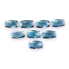 LONDON BLUE TOPAZ ROSE CUT BRIOLETTE CUSHION (NORMAL)(CLEAN) 11.00X6.00 MM 1.91 Cts.