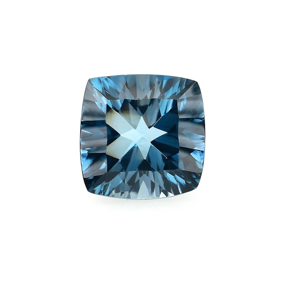 LONDON BLUE TOPAZ CONCAVE CUT CUSHION (NORMAL)(CLEAN) 10.00X10.00 MM 5.55 Cts.