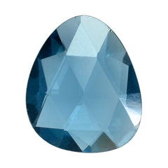 LONDON BLUE TOPAZ ROSE CUT BRIOLETTE TRILLIONISH (CLEAN) 13.00X11.00 MM 4.75 Cts.