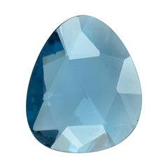 LONDON BLUE TOPAZ ROSE CUT BRIOLETTE TRILLIONISH (CLEAN) 13.00X11.00 MM 4.75 Cts.