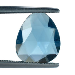 LONDON BLUE TOPAZ ROSE CUT BRIOLETTE TRILLIONISH (CLEAN) 13.00X11.00 MM 4.75 Cts.