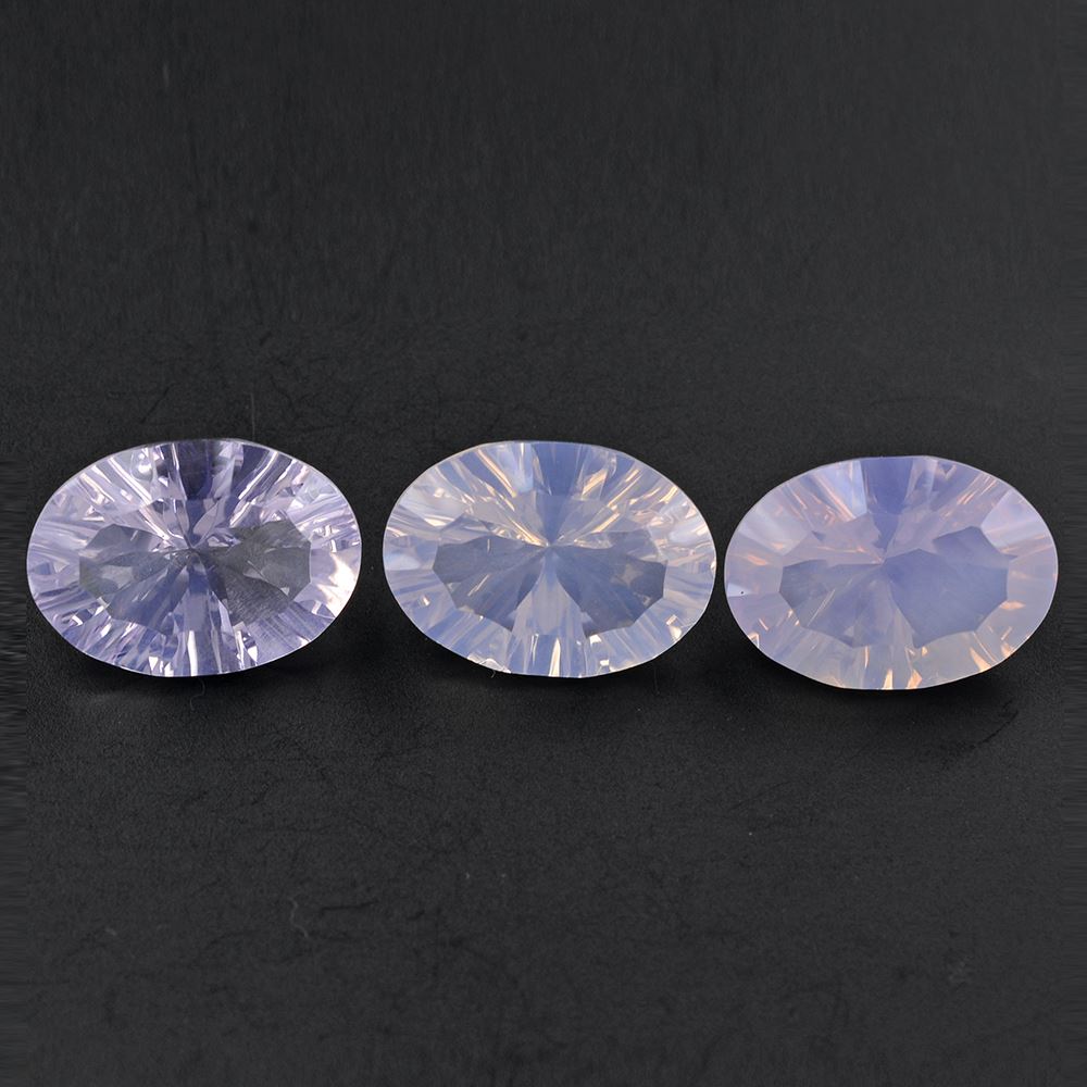 LAVENDER MOON QUARTZ CONCAVE SPLENDOR CUT OVAL  14X10MM 4.54 Cts.