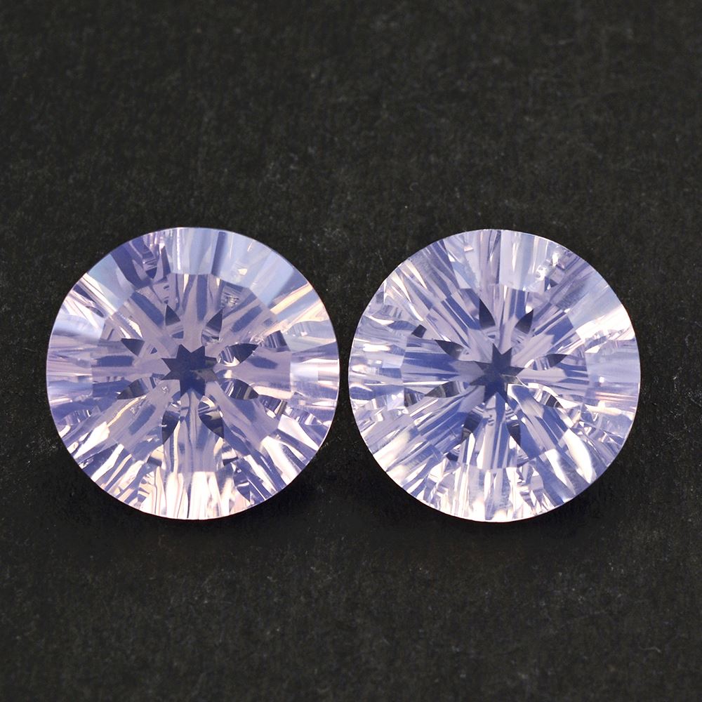 LAVENDER MOON QUARTZ CONCAVE SPLENDOR CUT ROUND 16MM 12.68 Cts.