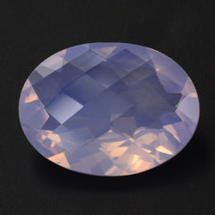 LAVENDER MOON QUARTZ CUT OVAL CHECKER 16X12MM 7.42 Cts.