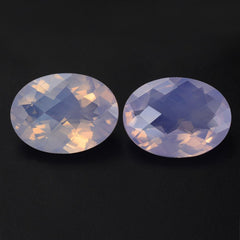 LAVENDER MOON QUARTZ CUT OVAL CHECKER 16X12MM 7.42 Cts.