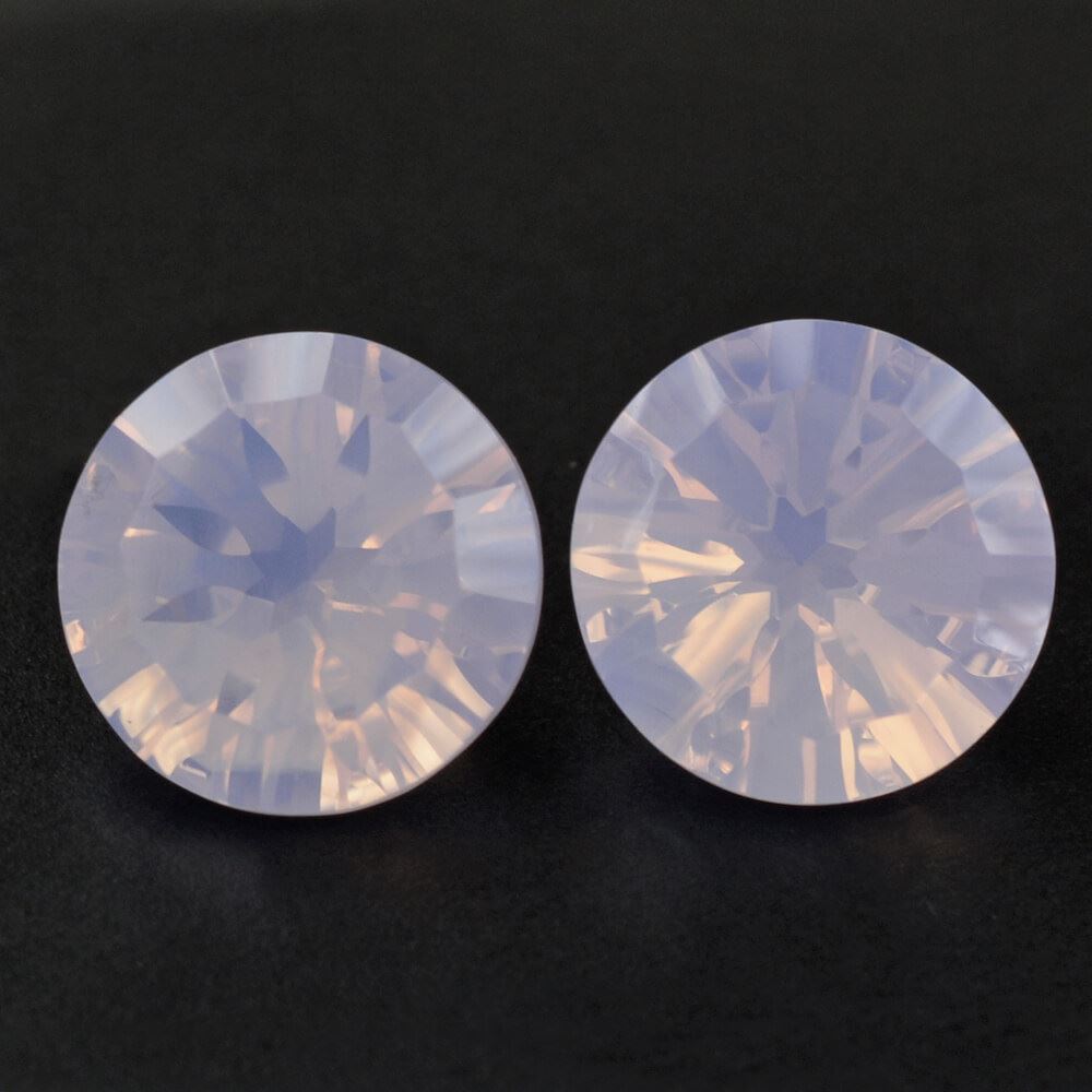 LAVENDER MOON QUARTZ CONCAVE SPLENDOR CUT ROUND 10MM 3.23 Cts.