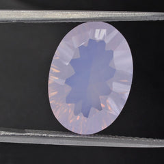 LAVENDER MOON QUARTZ CONCAVE OVAL 14X10MM 4.87 Cts.