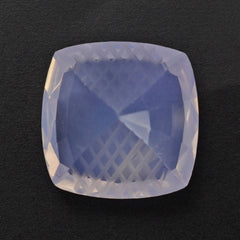 LAVENDER MOON QUARTZ CUSHION WITH STEP CUT CARVED SIDES 12MM 6.50 Cts.