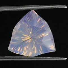 LAVENDER MOON QUARTZ LEAF CONCAVE TRILLION 14MM 7.13 Cts.