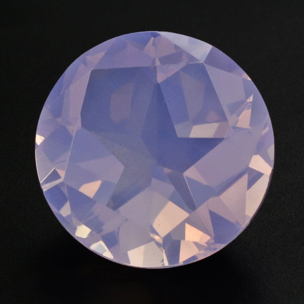 LAVENDER MOON QUARTZ PENTAGON ROUND WITH STAR CUT BACK 15MM 11.57 Cts.