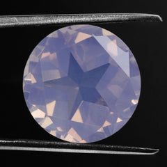 LAVENDER MOON QUARTZ PENTAGON ROUND WITH STAR CUT BACK 15MM 11.57 Cts.