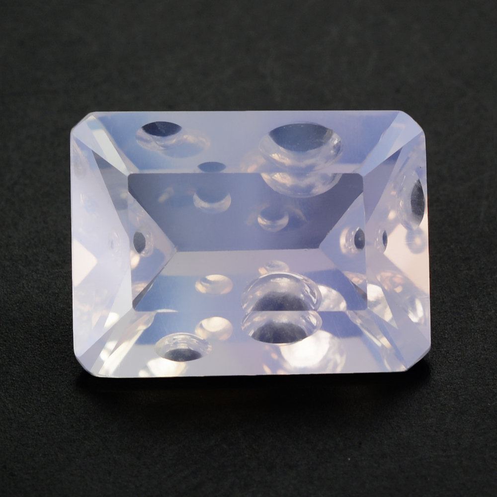 LAVENDER MOON QUARTZ SUPPER BUBBLE OCTAGON 16X12MM 9.20 Cts.