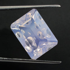 LAVENDER MOON QUARTZ SUPPER BUBBLE OCTAGON 16X12MM 9.20 Cts.