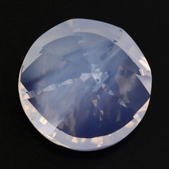 LAVENDER MOON QUARTZ EYE CUT ROUND 13MM 7.65 Cts.