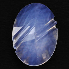 LAVENDER MOON QUARTZ FLAT BUFFTOP LIGHTENING OVAL (DES#114) 14X10MM 5.00 Cts.