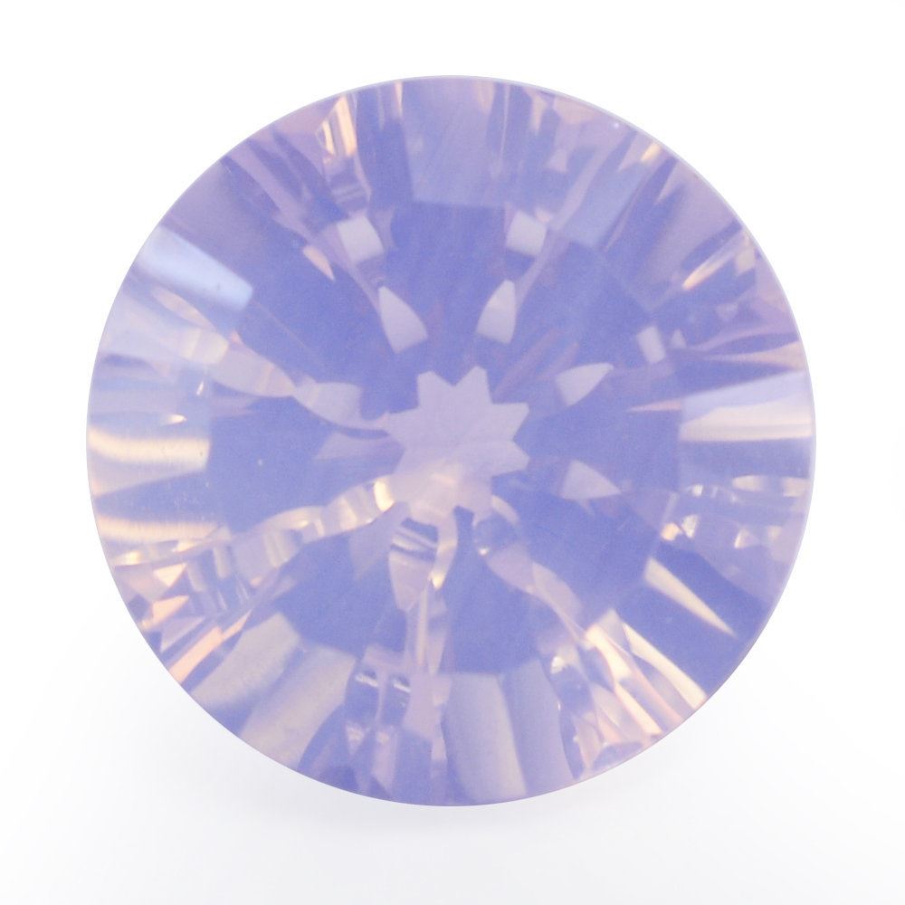 LAVENDER MOON QUARTZ CONCAVE SPLENDOR CUT ROUND (DES#76) 12MM 5.07 Cts.