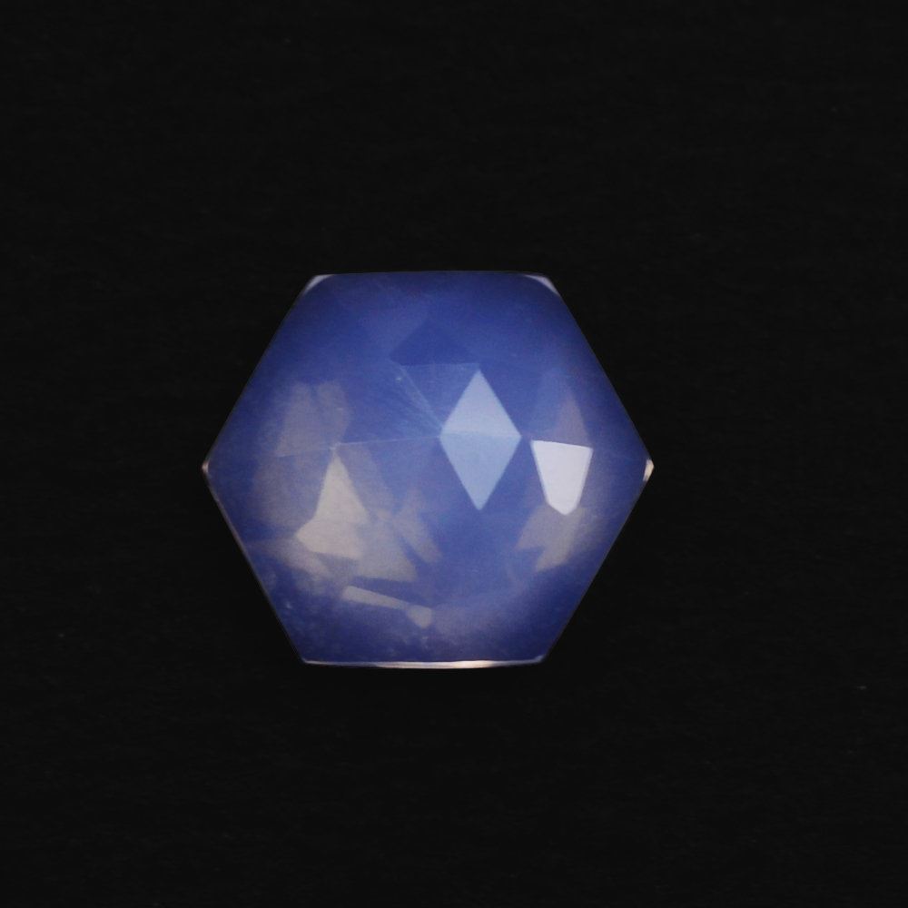 LAVENDER MOON QUARTZ ROSE CUT HEXAGON CAB 6MM 0.84 Cts.