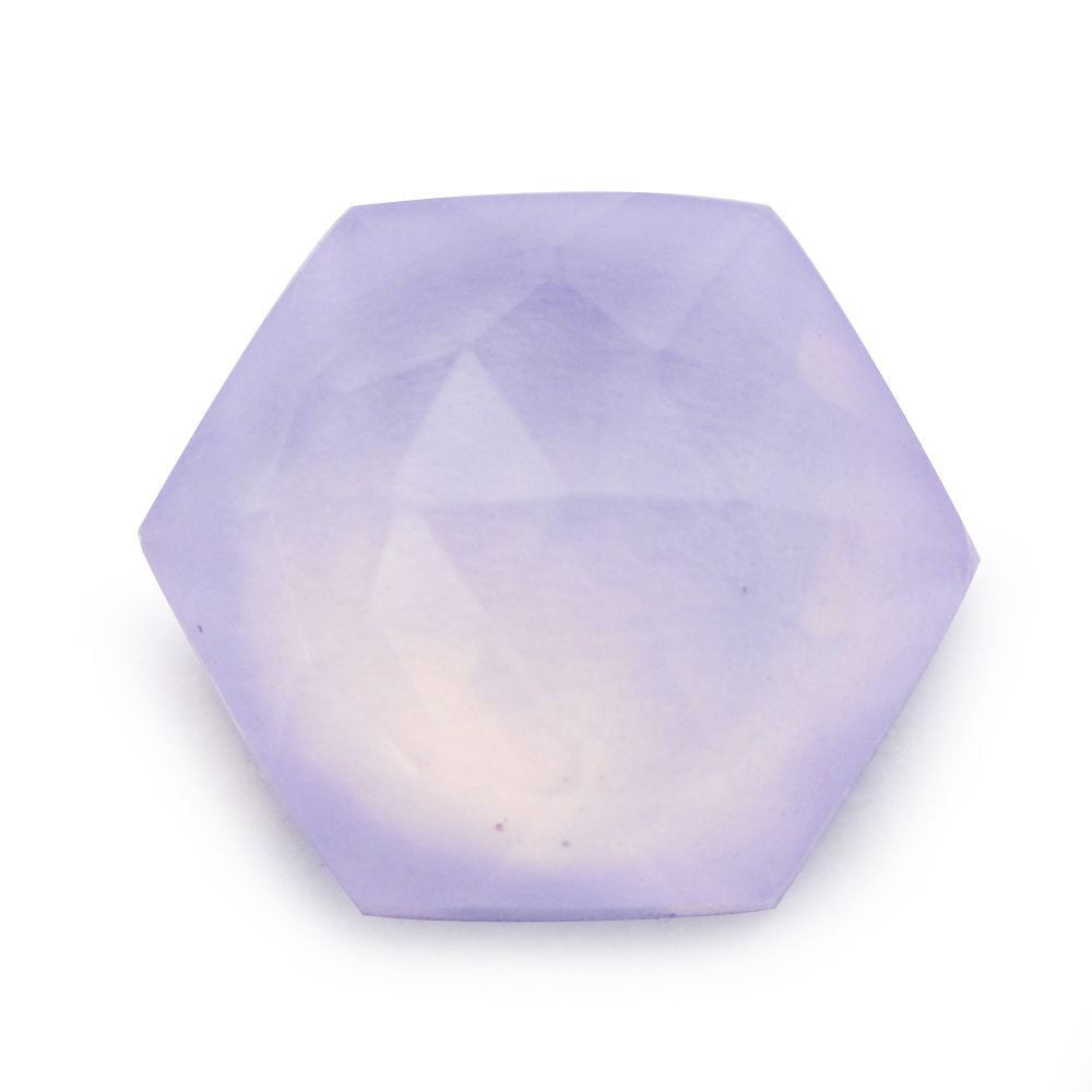 LAVENDER MOON QUARTZ ROSE CUT HEXAGON CAB 6MM 0.84 Cts.