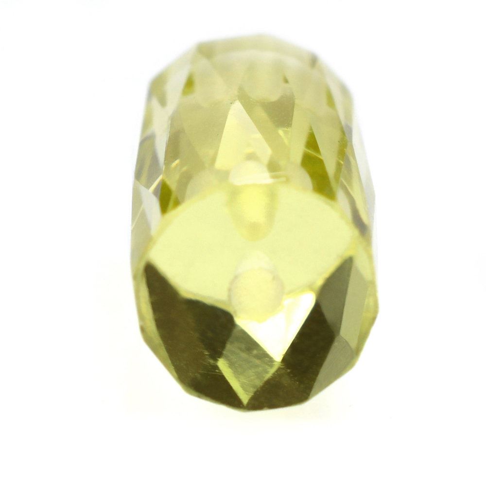 LEMON QUARTZ FANCY SHAPE (TWO HALF DRILL) (GREEN GOLD) 12X6MM 4.60 Cts.