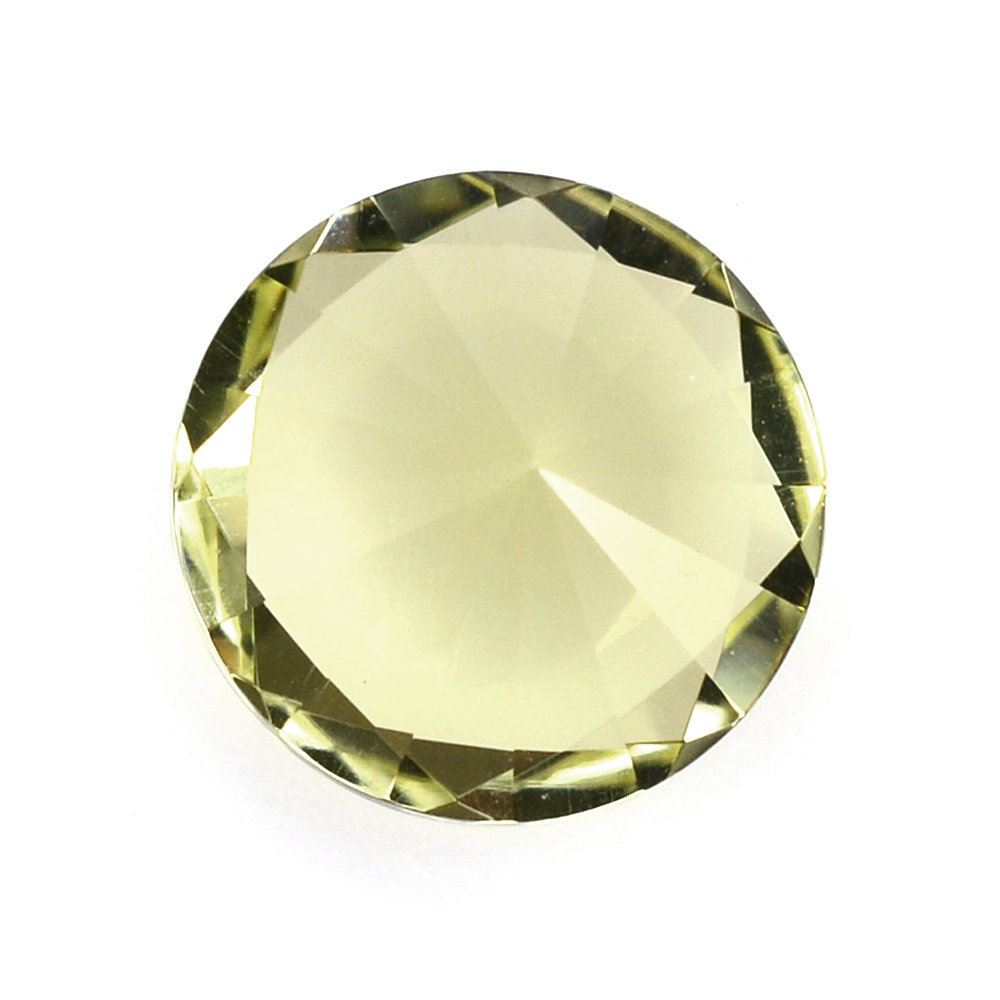 LEMON QUARTZ DIAMOND CUT ROUND 8MM 1.64 Cts.